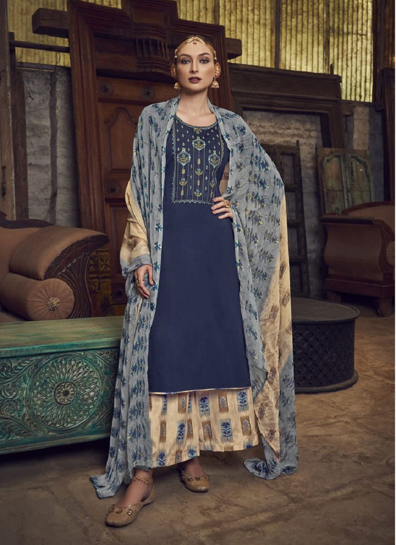 Zulfat Manohari Fancy Designer Wear Wholesale Cotton Dress Material Catalog